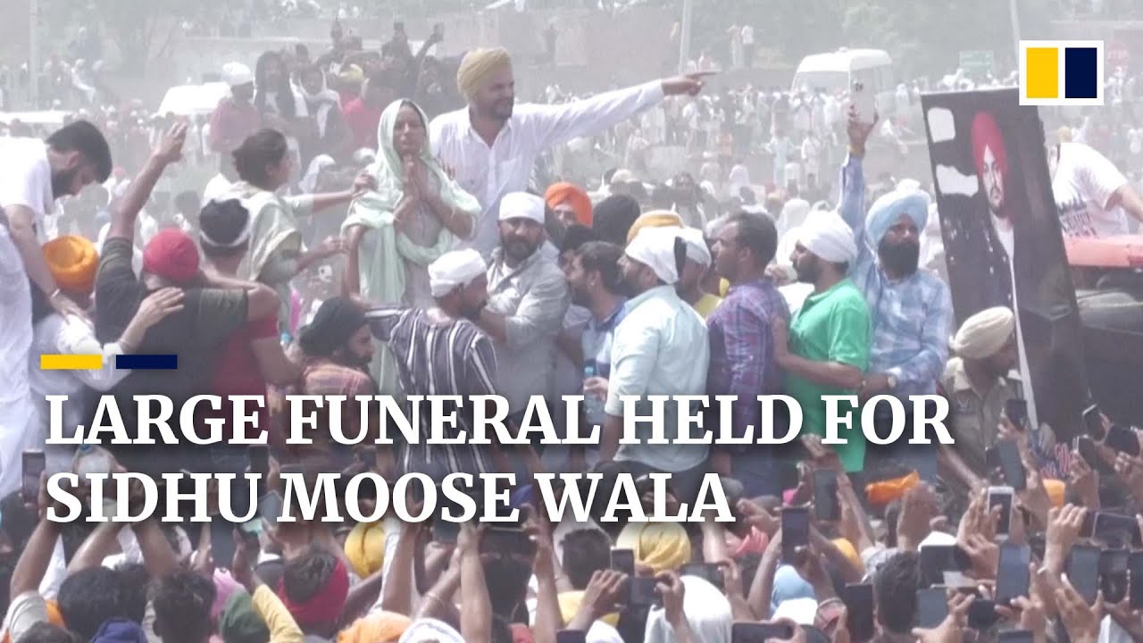Thousands turn up at funeral of Punjabi rapper to mourn death of Sidhu Moose Wala