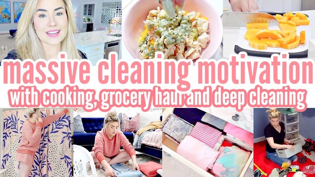 🧺🧼MASSIVE CLEAN WITH ME, GROCERY HAUL, DECORATING & DEEP CLEANING | CLEANING MOTIVATION | Love Meg