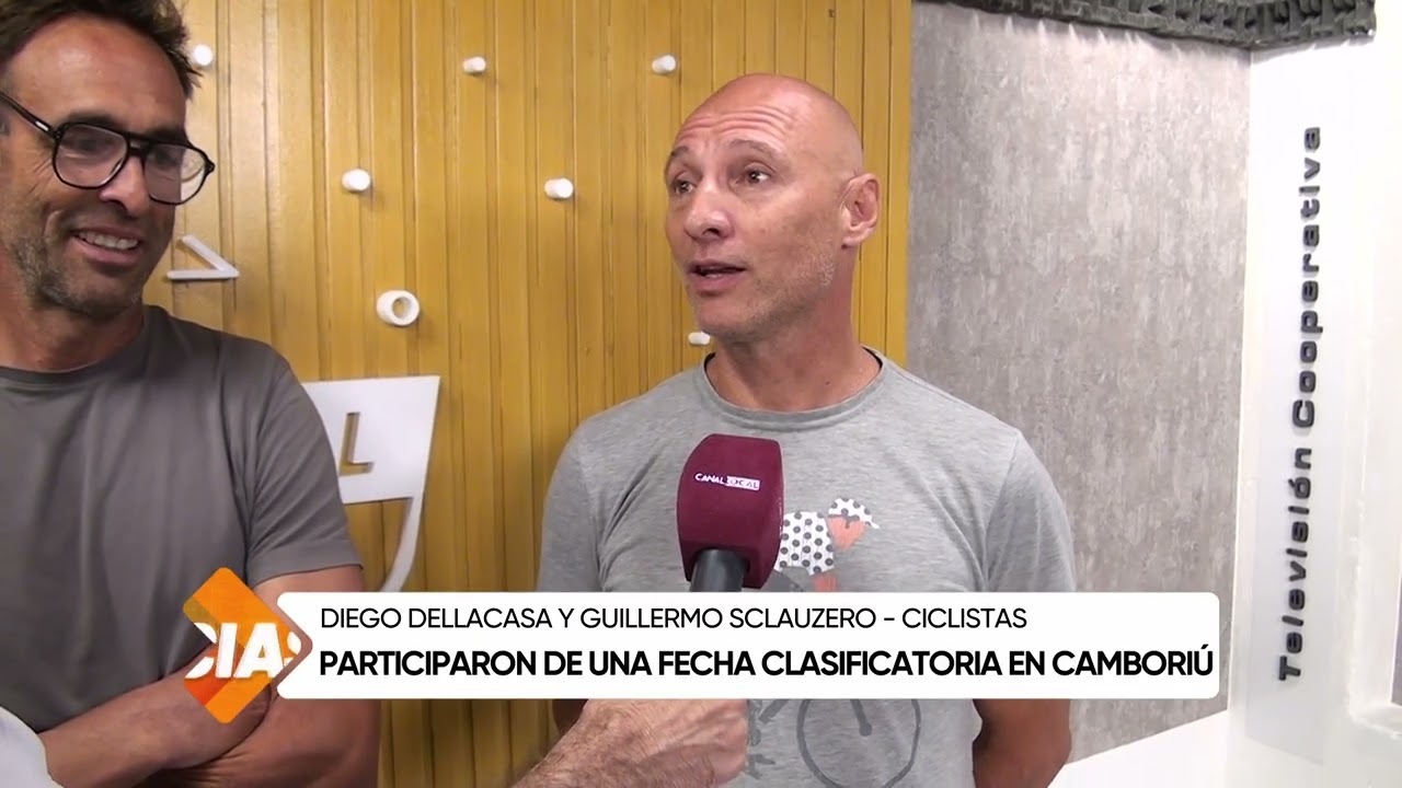 Diego Dellacasa y Guillermo Sclauzero participaron en un evento de ciclismo en Camboriú