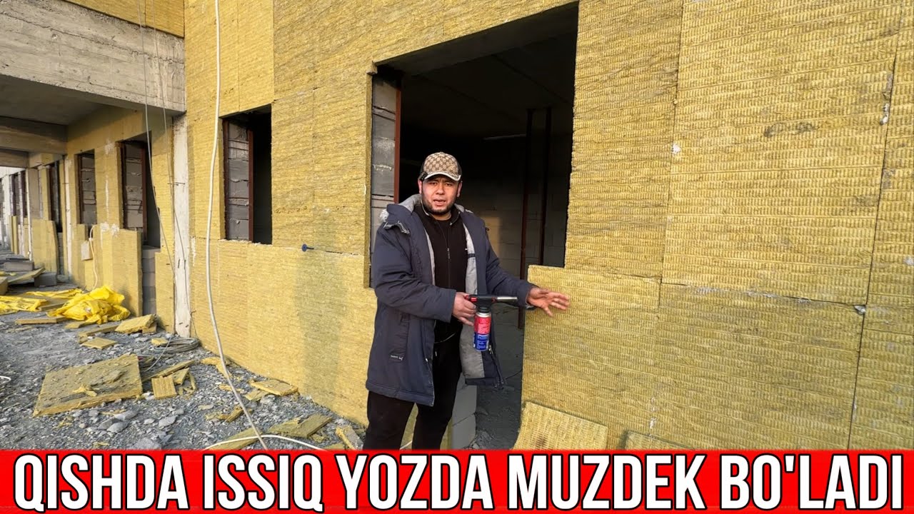 ENDI UYIZ QISHDA ISSIQ YOZDA MUZDEK BO'LADI YECHIM TOPILDI #bazalt