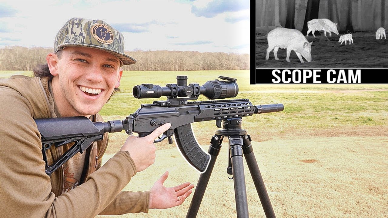 HOG Hunting at Night! (Suppressed AK-47) *THERMAL FOOTAGE