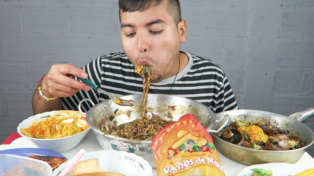 Jajangmyeon Black Pasta Eating ASMR