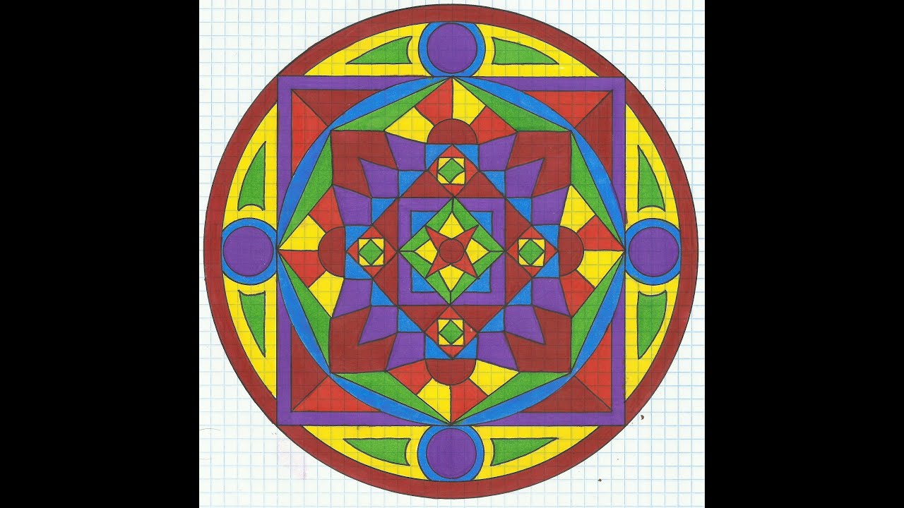 Rainbow ║ Graph Paper ║ Mandala ║ Tiffany Lovering