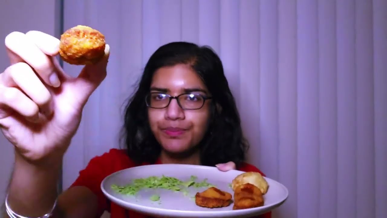 cozy, chill lunch asmr mukbang with chips, chicken nuggets, and bread!