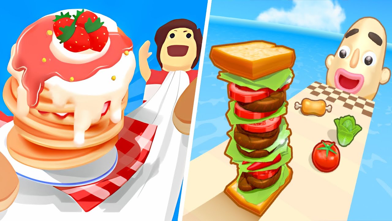 Sandwich Runner Vs Pancake Run🛡🟥Walkthrough Android iOS Gameplay DGTR33