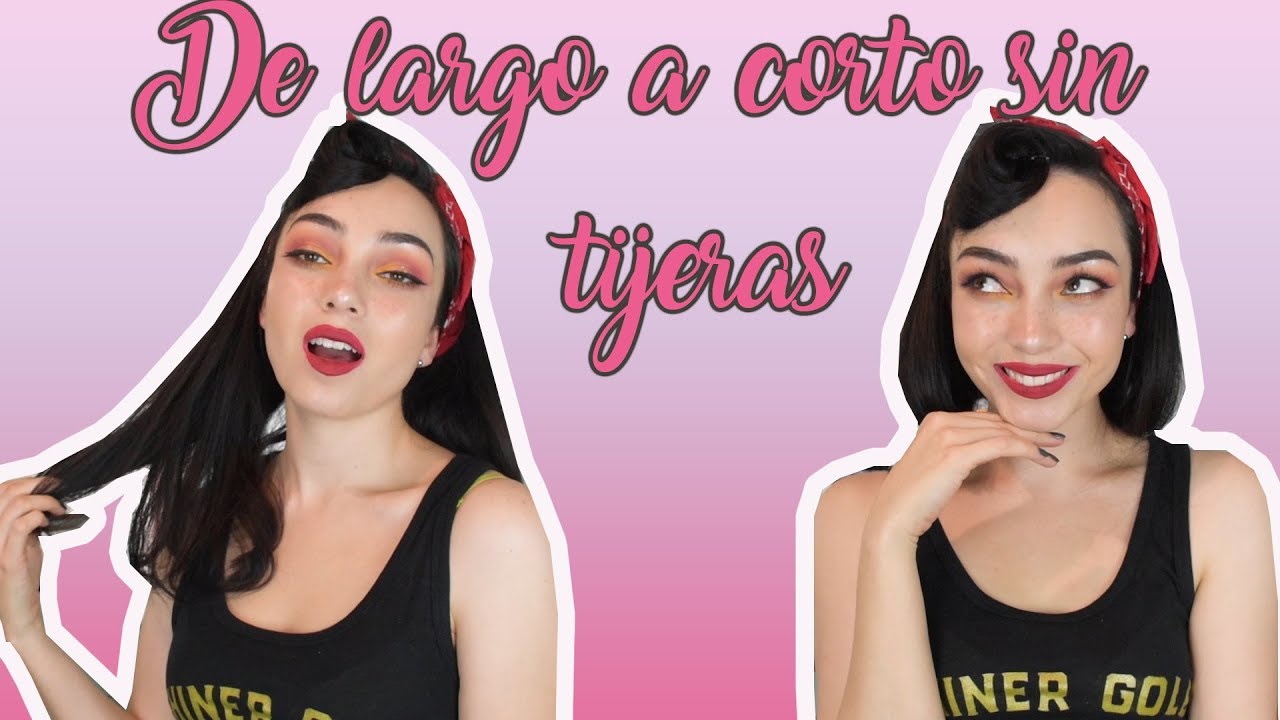 Cabello corto sin tijeras!! Peinado Pin Up // Shiner gold