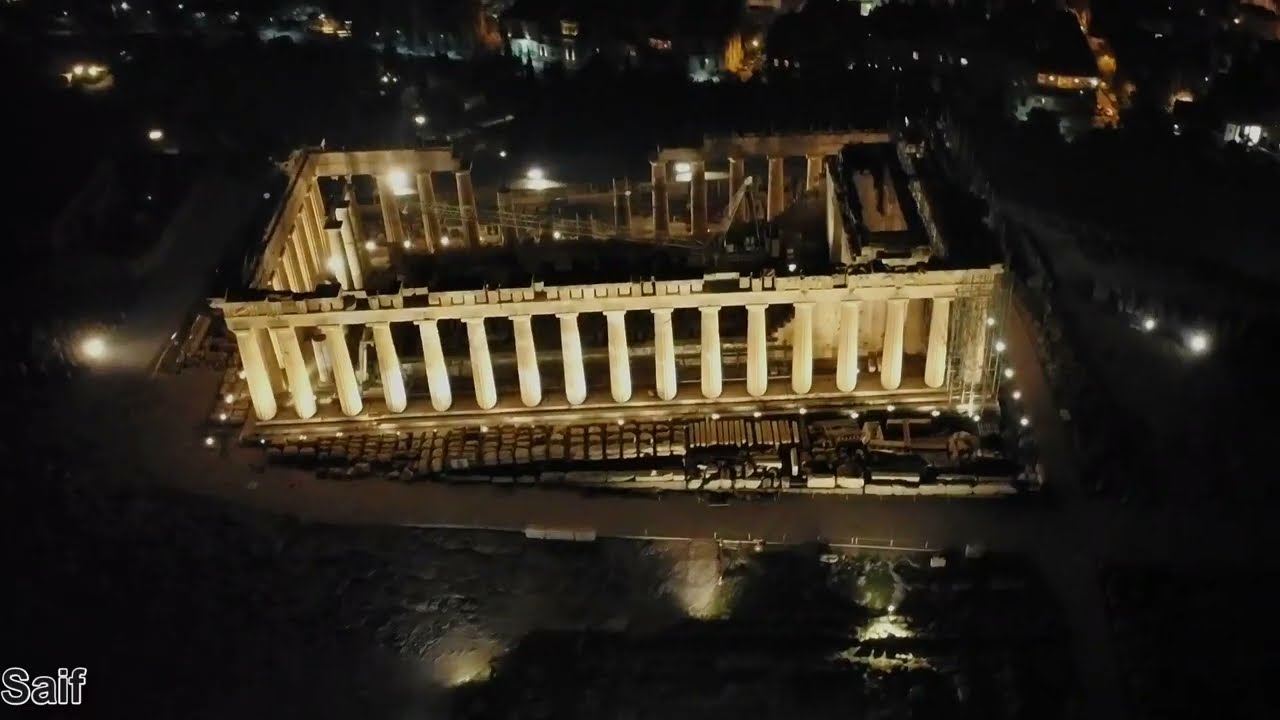 Acropolis 4K Night View - Ακρόπολις Νυχτερινή θέα 4K