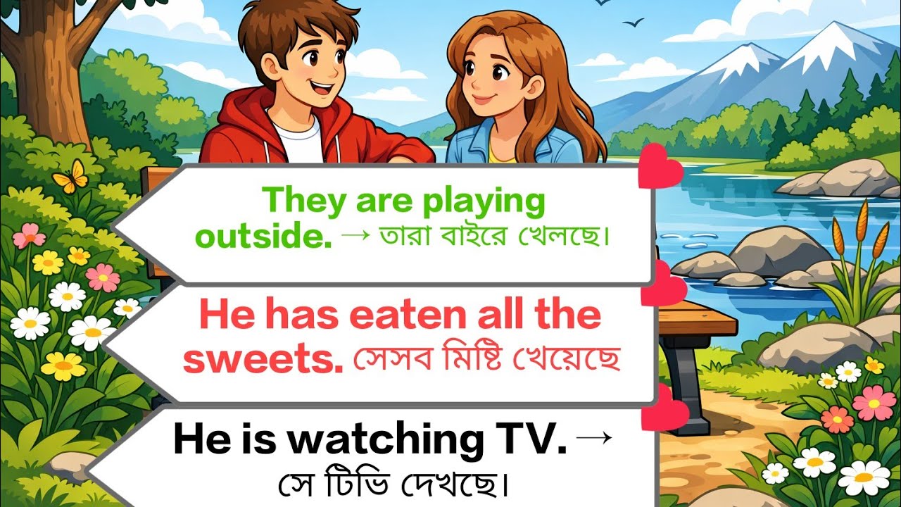 ১৩০ টি প্রতিদিনের সহজ কিছু  ইংরেজি থেকে বাংলা বাক্য।#english #spokenenglish❤️English for Beginner