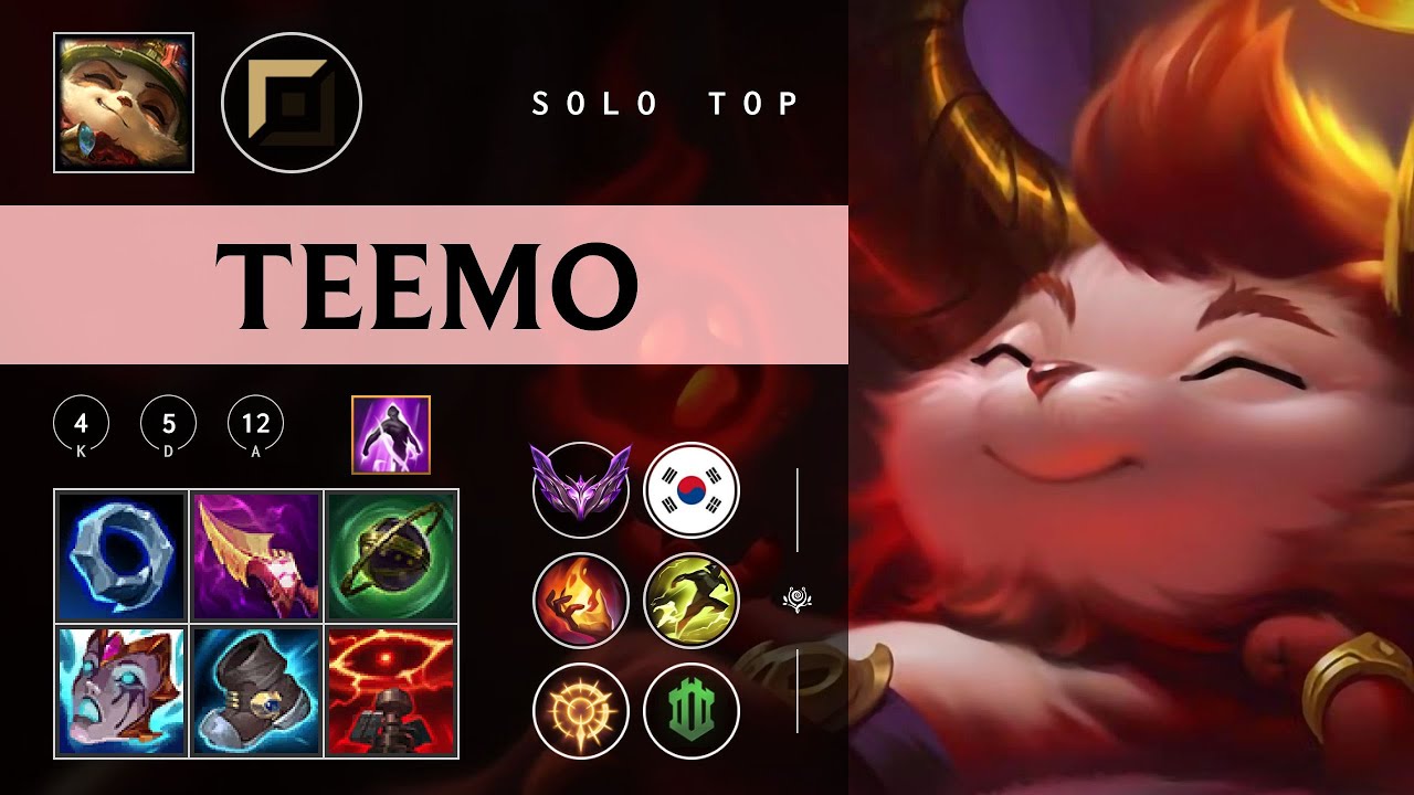 Teemo Top vs Shen - KR Master Patch 26.01