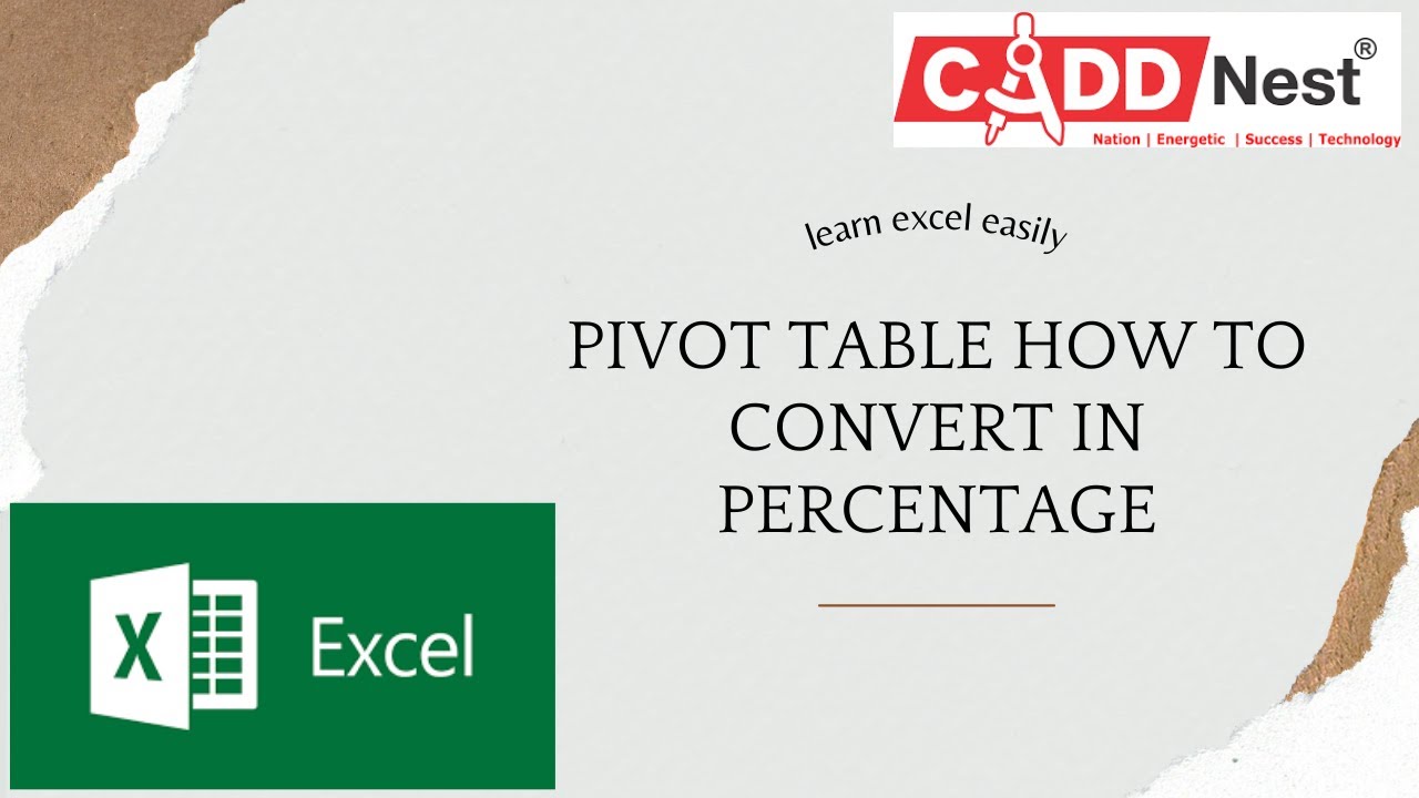 CADD Nest pivot table how to convert to percentage