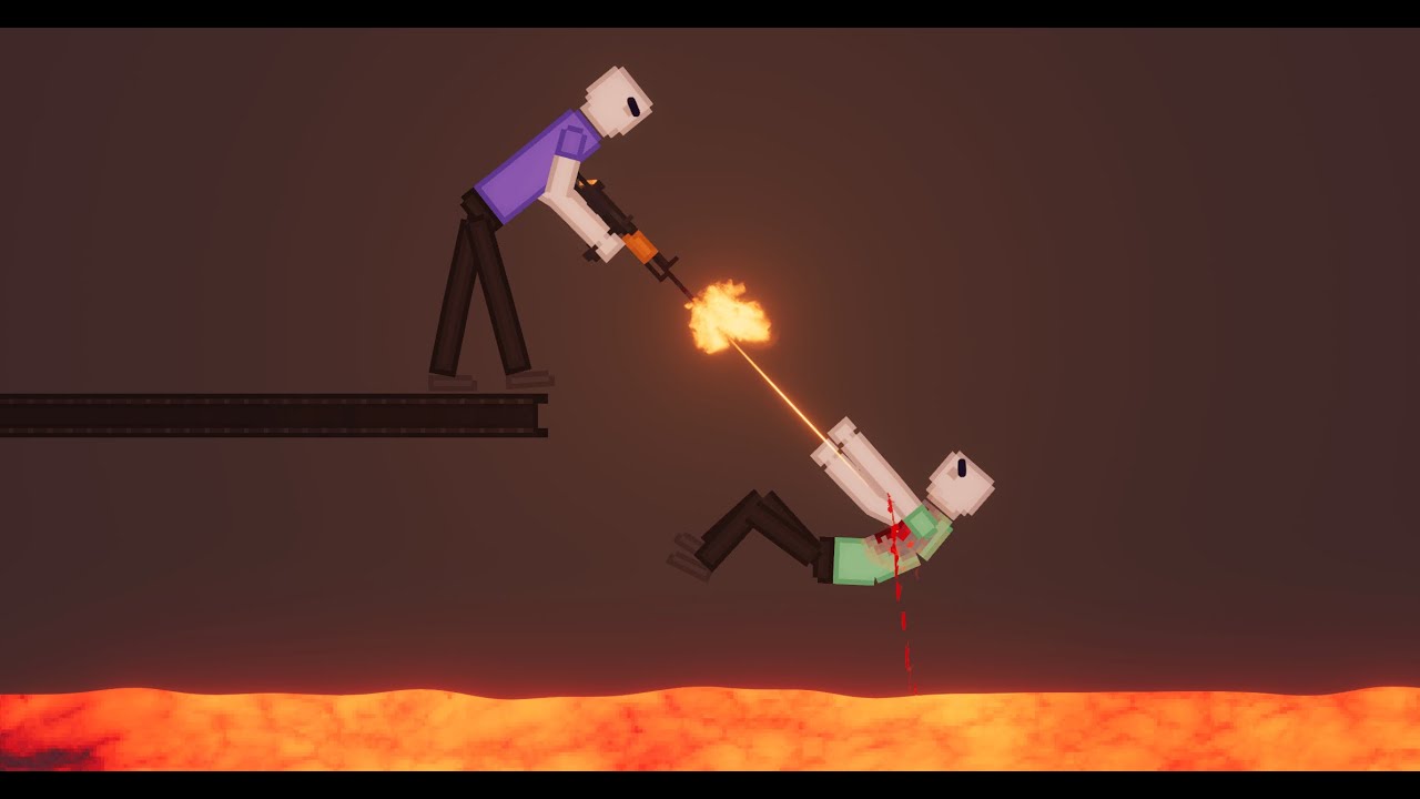 Humans Fight Each Other Above Lava In People Playground (3)