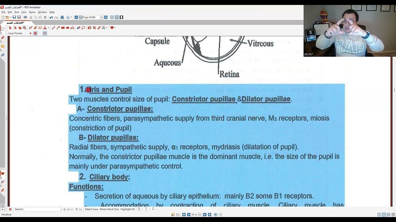 DR TA7: EYE PHARMACOLOGY (MED SCHOOL NOT USMLE)