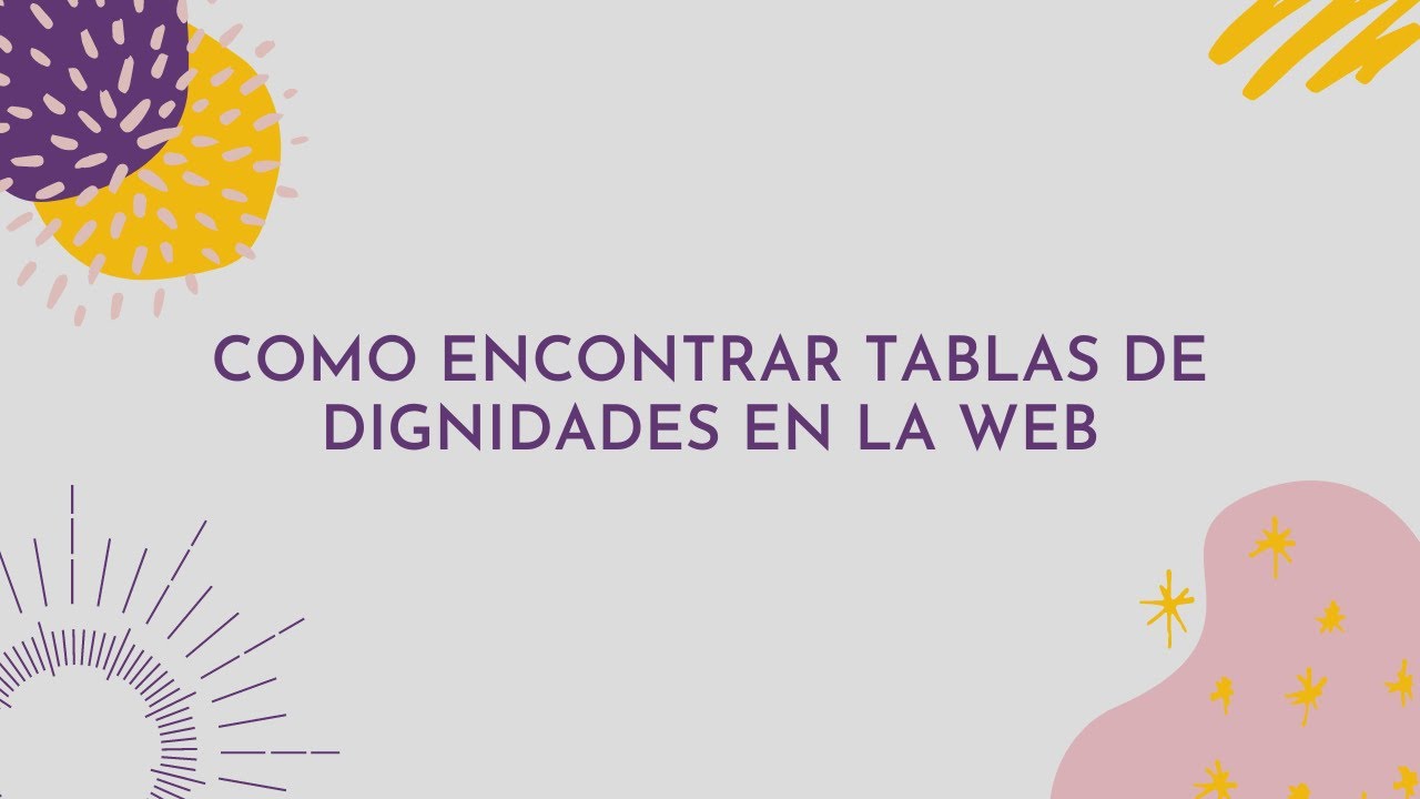 ✨ Como encontrar tablas de dignidades en la web 🌙