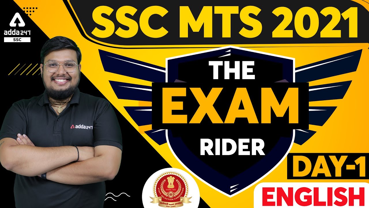 SSC MTS 2021 | SSC MTS English Live | #TheExamRider | Day #1