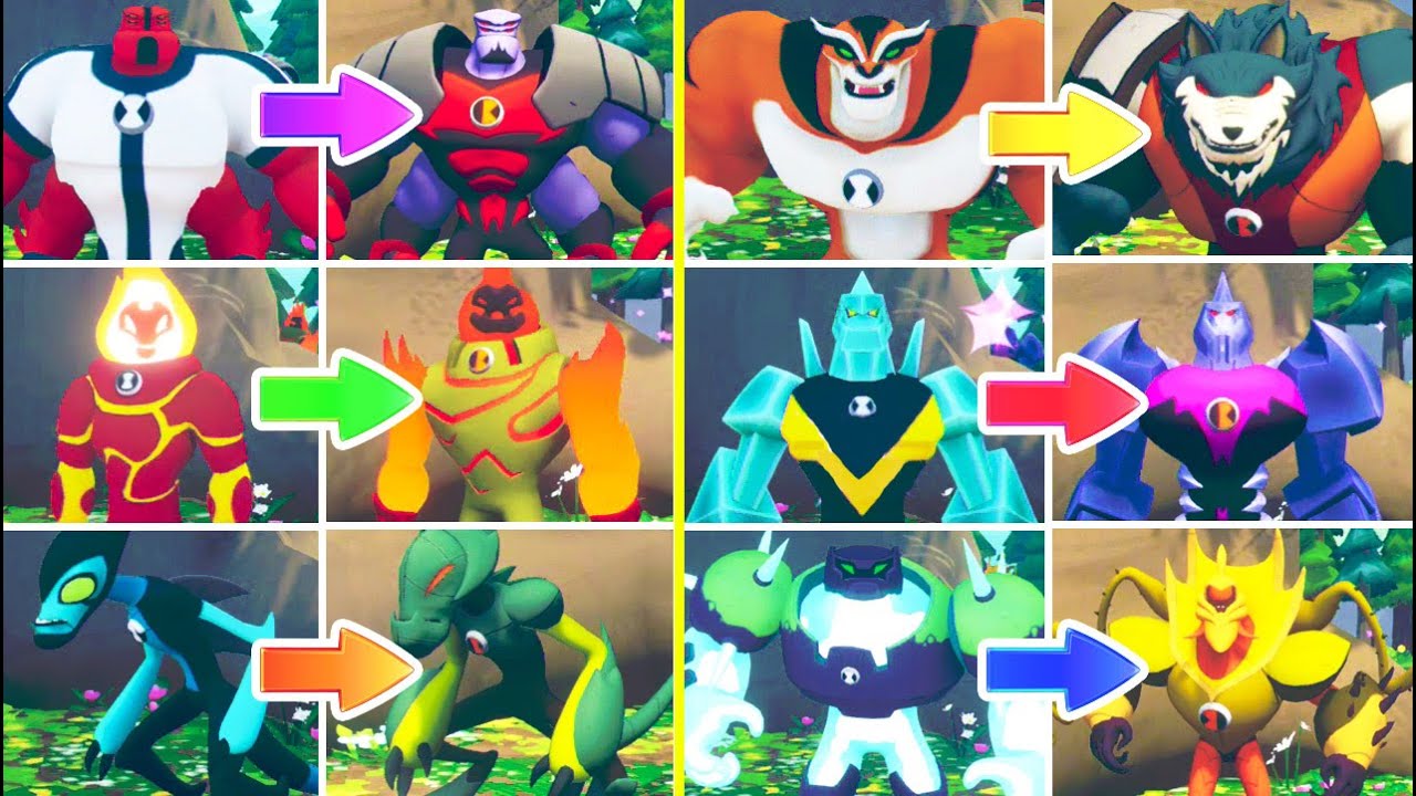 Ben 10 Power Trip All Aliens - Ben & Kevin - Co-Op Gameplay