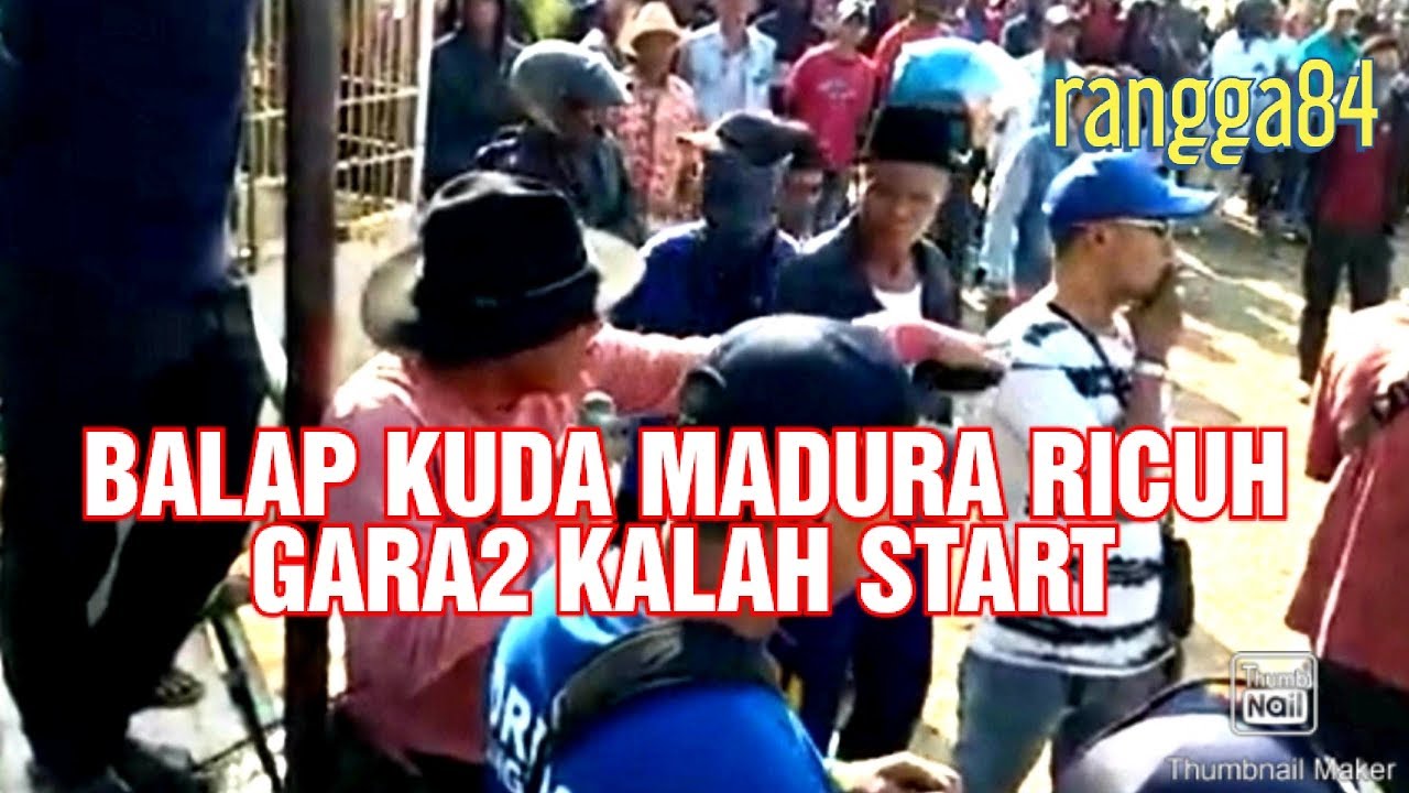 Balapan kuda madura ricuh gara2 kalah start