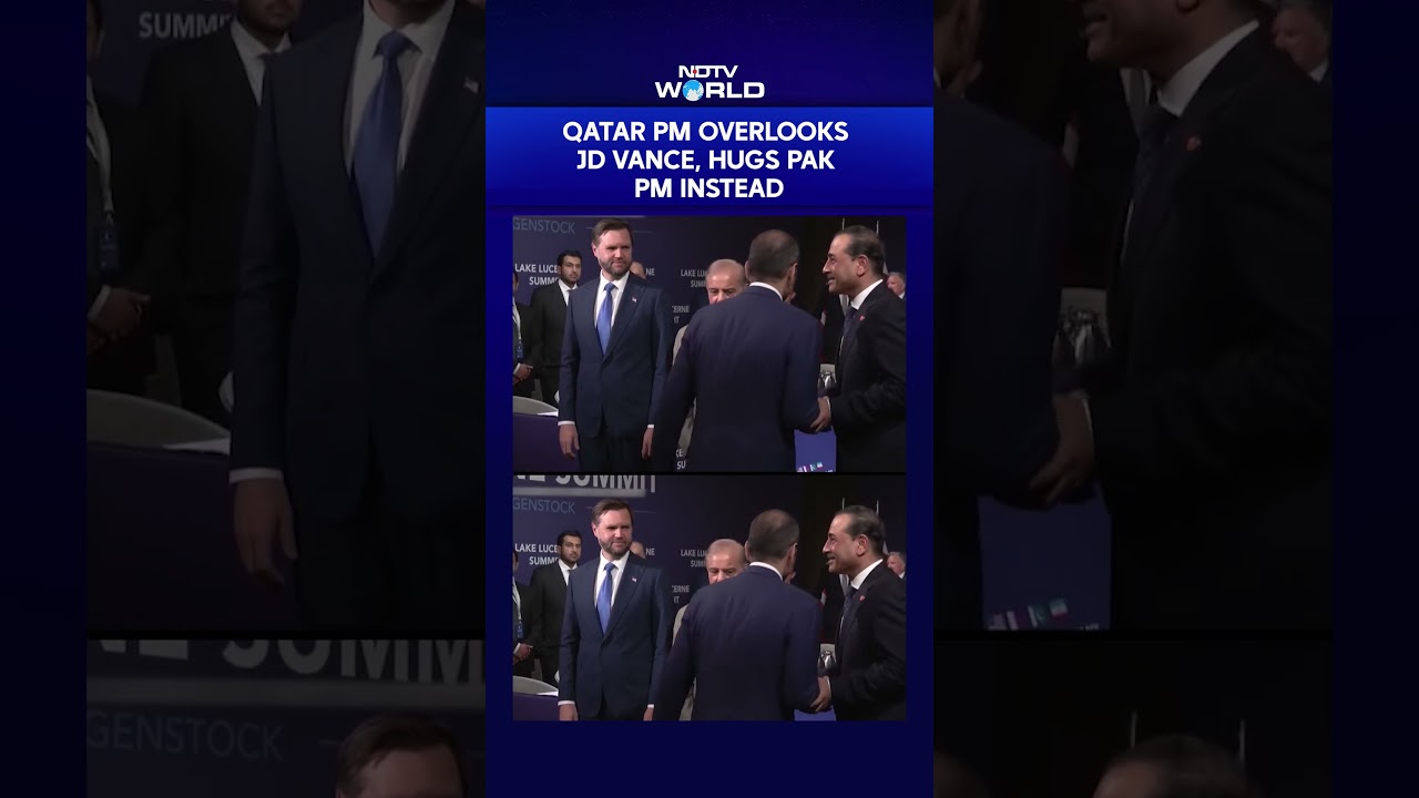 Qatar PM Snubs JD Vance, Hugs Pakistan PM At US-Iran Talks In Switzerland