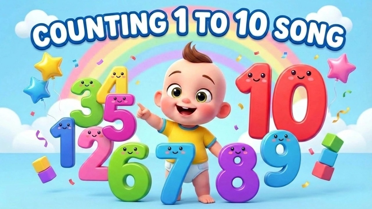 Count 1 to 10 Song for Kids | Learn Numbers with Music | ChipiToonsKids Rhymes