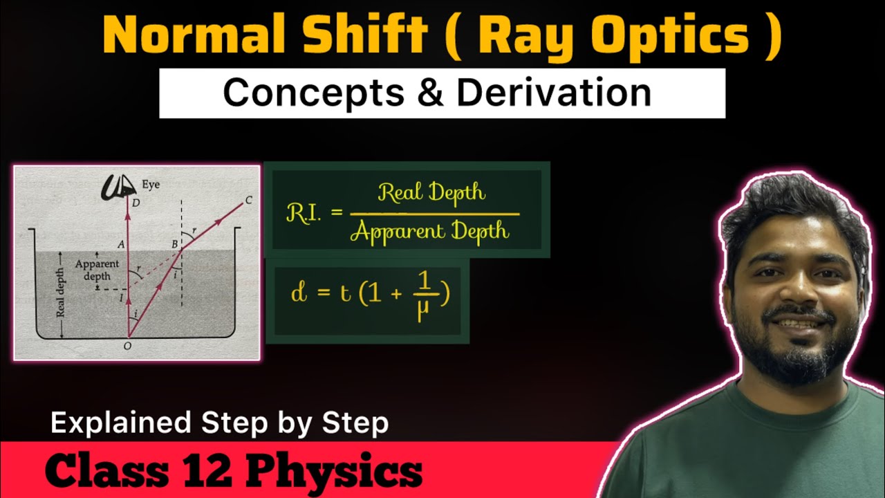 Lec 12 : Normal Shift || Concepts & Derivation || Ray Optics || Class 12 Physics || JEE, NEET