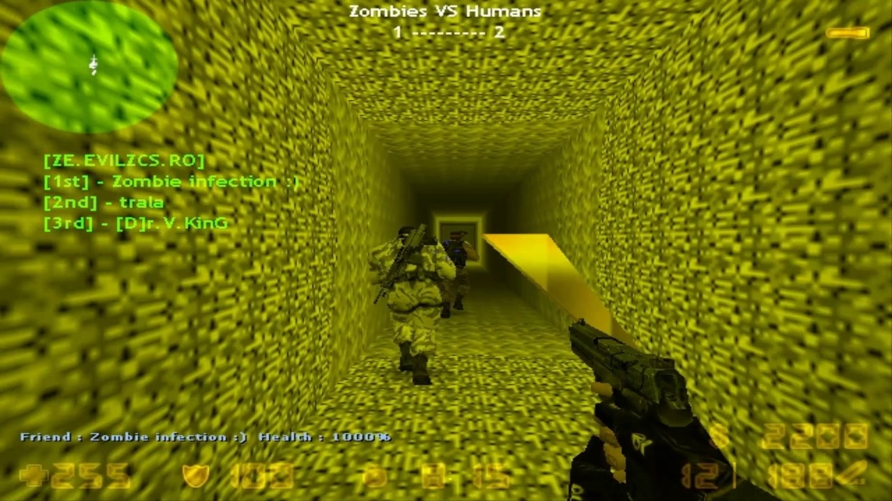 Counter strike - Zombie escape - ZE.EVILZCS.RO - Map:  ze_minecraft_v2_fix2