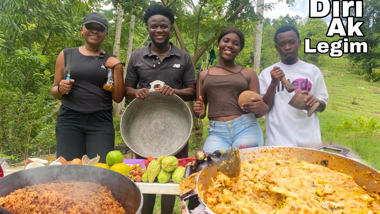 Men Koman nou prepare yon bon  diri kole  ak legim.#haitianfood#