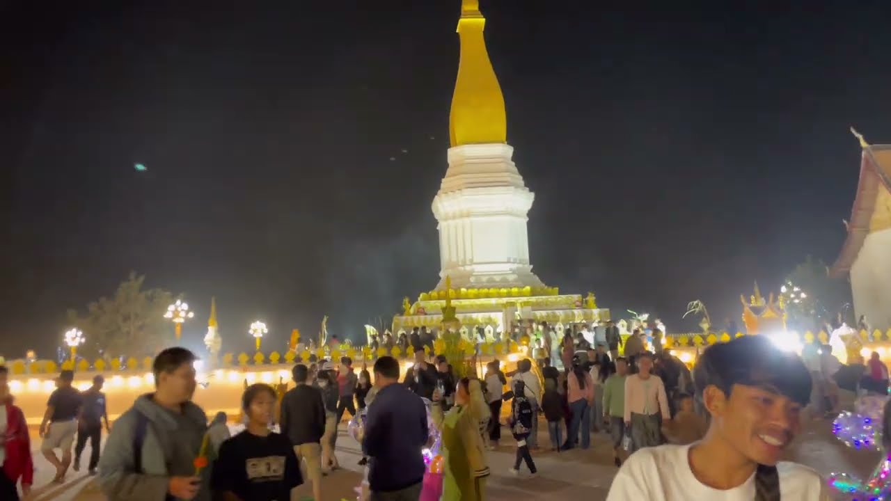 คนนับแสนแห่เที่ยวลาว งานบุญลาว งานประเพณีลาว งานประจำปีอยู่ลาว