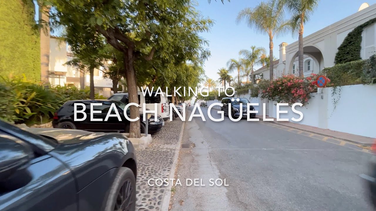 Walking to Beach Nagüeles, Marbella [4K]