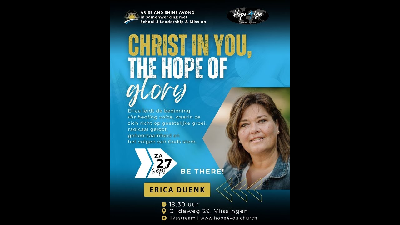 Christ in you, The Hope of Glory | Erica Duenk | Hope 4 You Church | 27-9-2025
