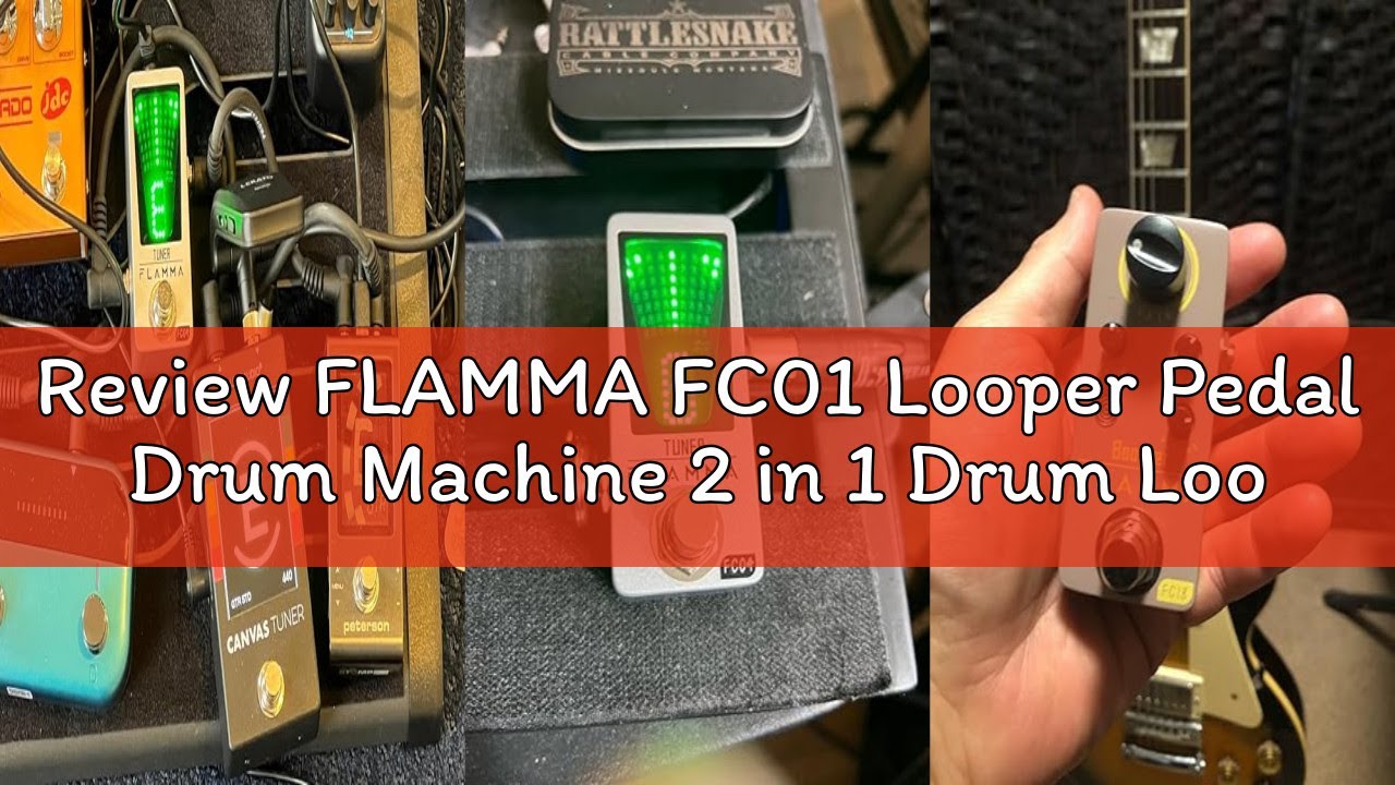 Review FLAMMA FC01 Looper Pedal Drum Machine 2 in 1 Drum Looper Guitar Pedals, 20 Minutes Loop Time