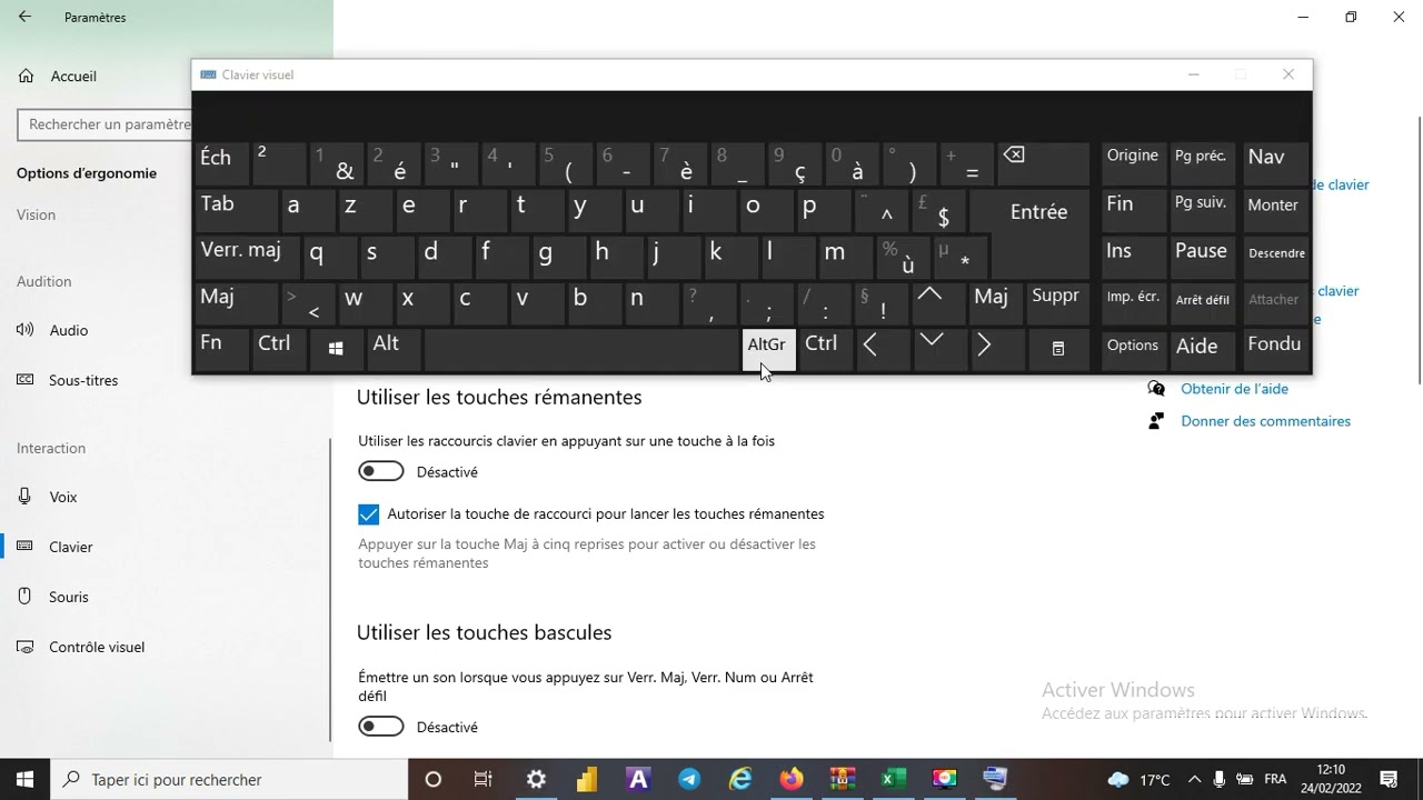 Utiliser le Clavier visuel et ajouter une langue dans votre PC