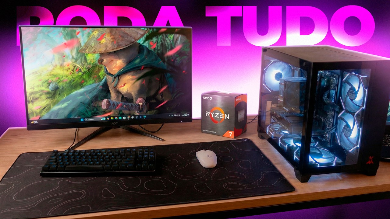 Testando Jogos no PC Gamer de 6000 Reais com Ryzen 7 5700x + RTX 5060 !!!