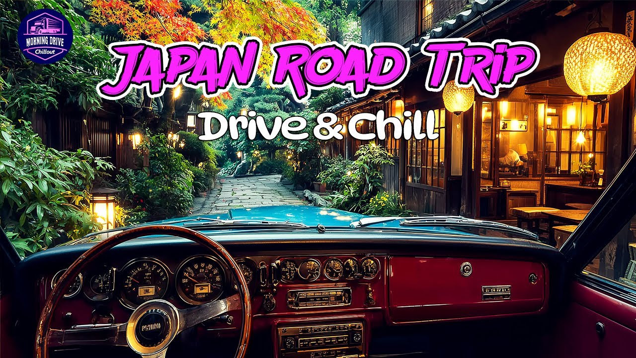 Beautiful Japanese Road Trip 🌸 Soothing Guitar & Saxophone Instrumental Music for Serenity