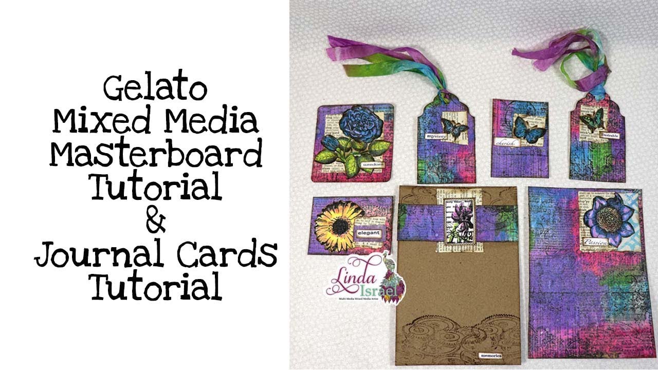 Gelato Mixed Media Masterboard Tutorial & Journal Cards Tutorial
