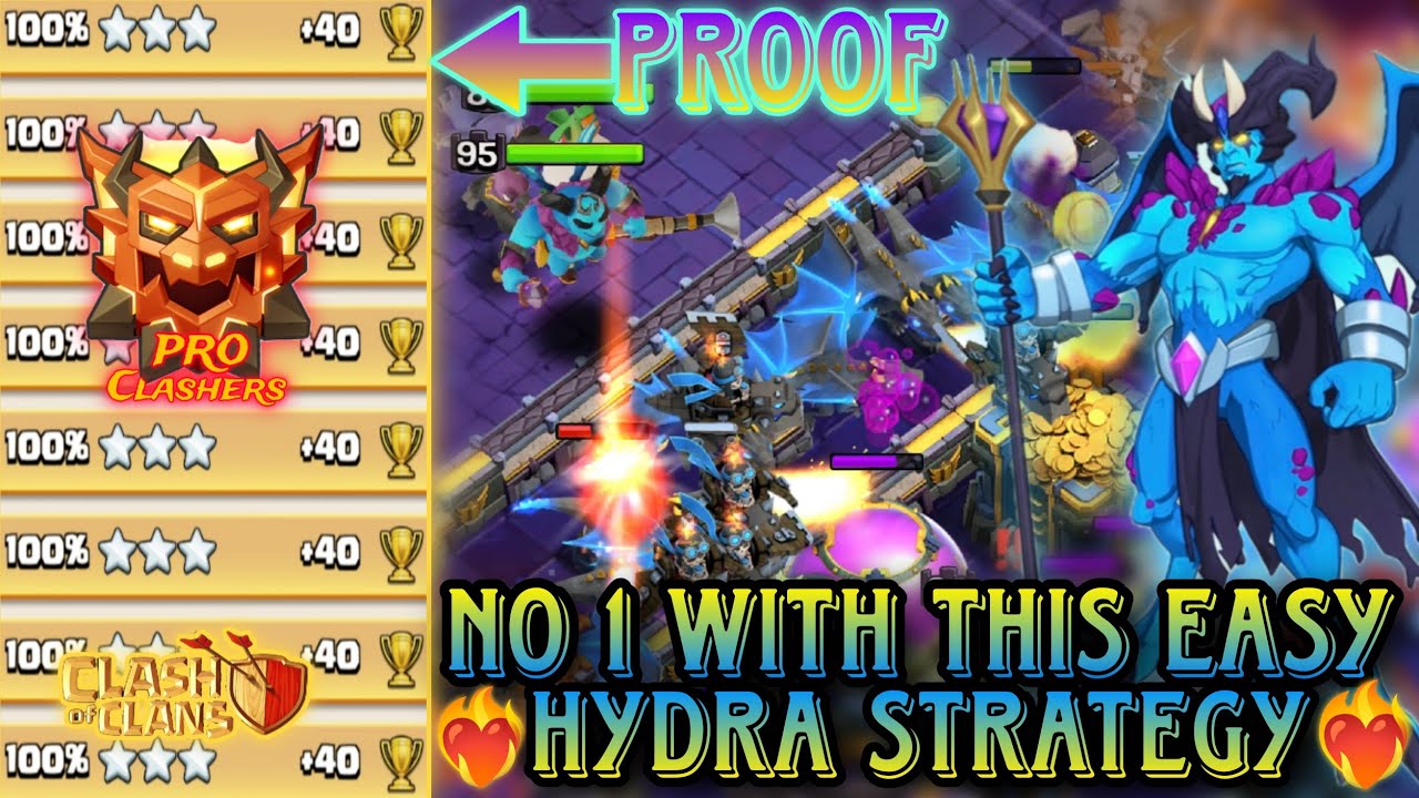 I'm Number 1 With This Easy HYDRA Strategy. No Need DD Charge. Easy Promotion In Legend League.Army👇