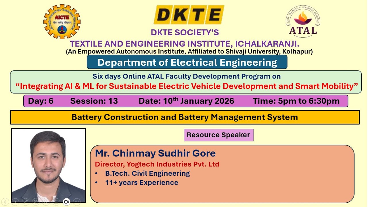ATAL FDP EE Day 06 Session 13 by Mr Chinmay Gore