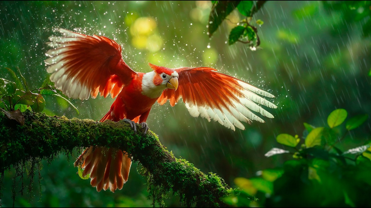 Healing Piano, Birdsong and Rainfall 🌧️ Cleanses Negative Emotions from The Whole Body & Mind 🌿