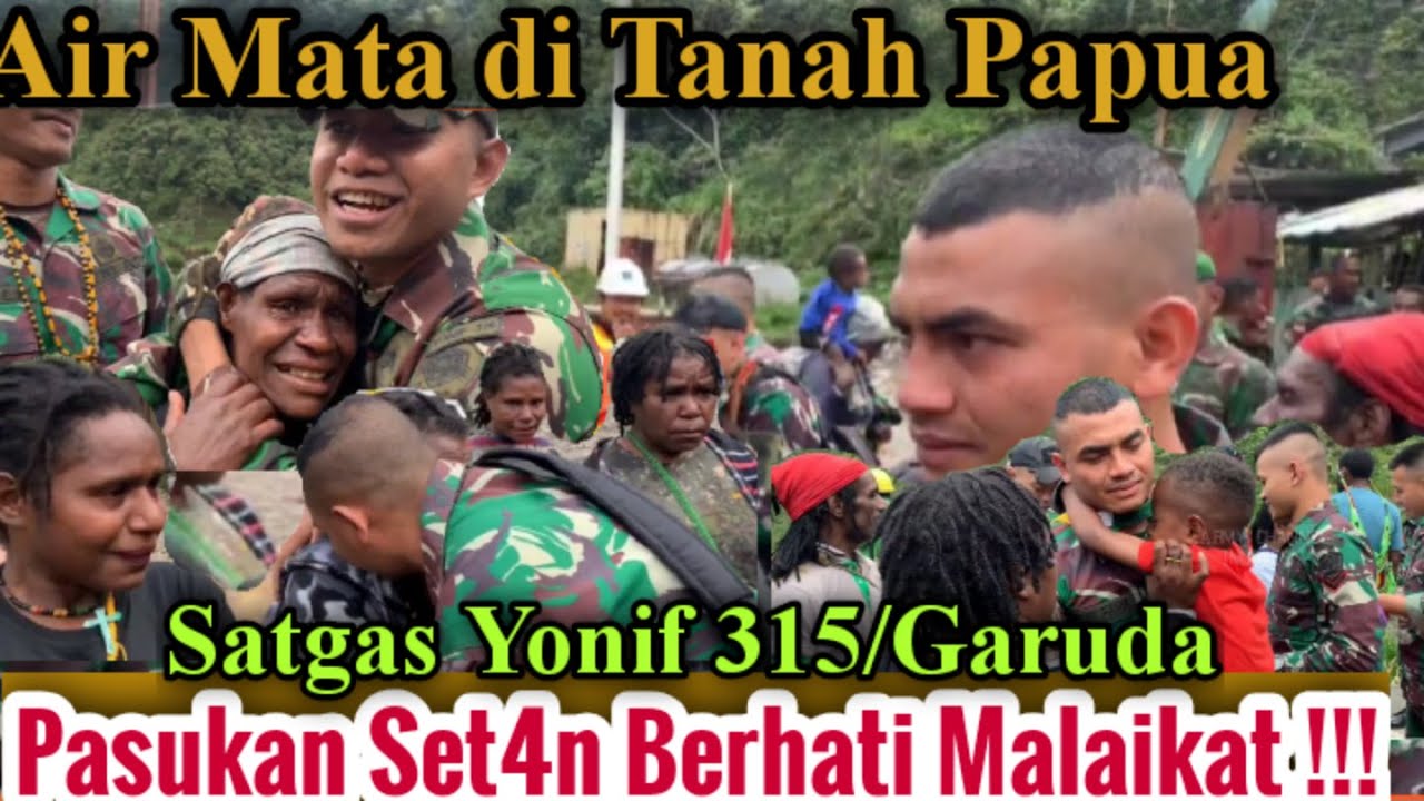 Momen Haru Saat TNI Pulang Tugas | Warga Papua Menangis Saat Satgas Yonif 315 Garuda Pulang Tugas