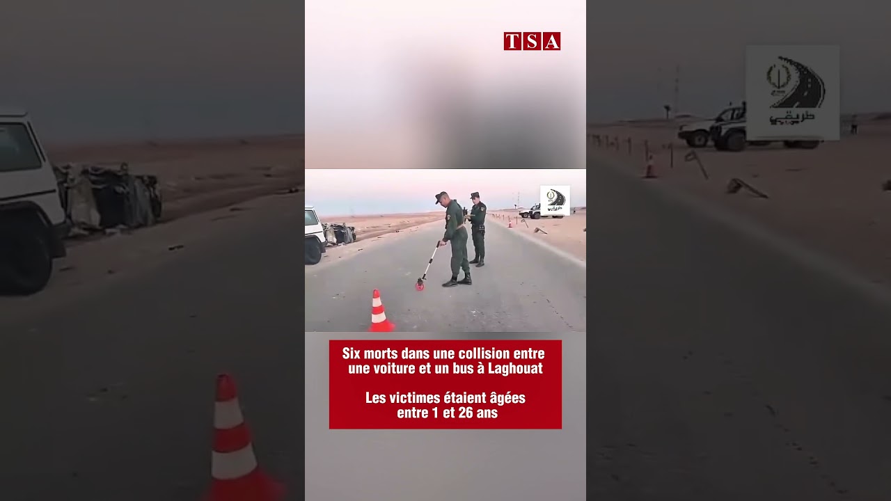 Alg&eacute;rie : les images du terrible accident impliquant un bus &agrave; Laghouat