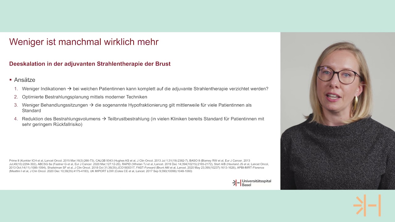 Vortrag Tumorzentrum: Zielgerichtete Strahlentherapie beim frühen Brustkrebs