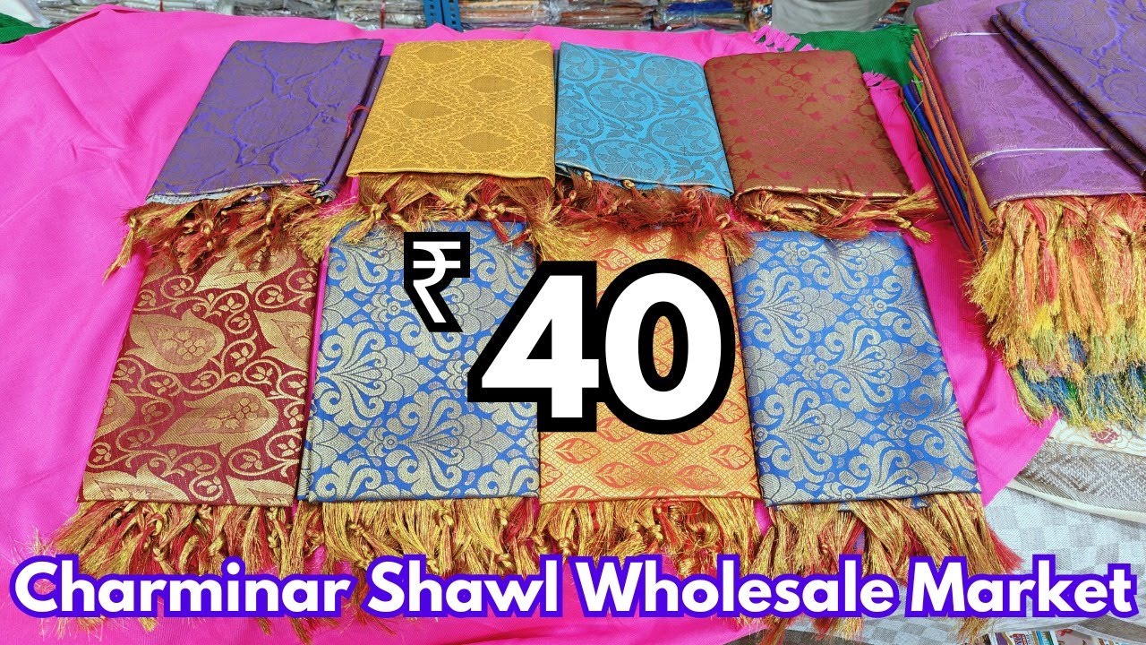 Shawl Wholesale Market in hyderabad | Charminar Handloom Market | pashmina shawl #onlineshopping