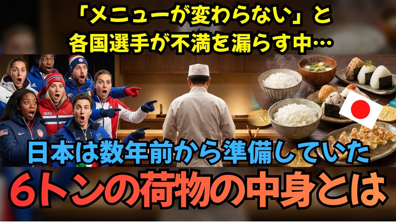 「メニューが変わらない」と各国選手が不満を漏らす中、日本は数年前から準備していた6トンの荷物の中身とは｜ミラノ五輪 海外の反応