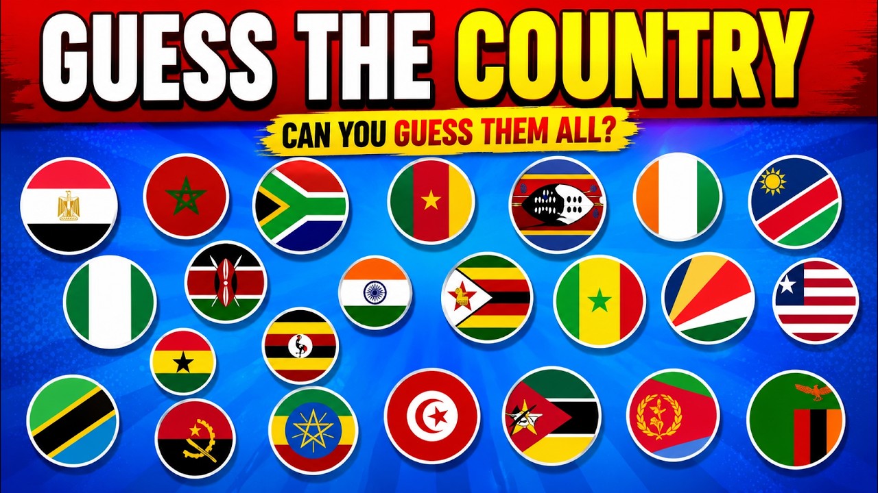 Can You Guess All 45 African Countries by flag?