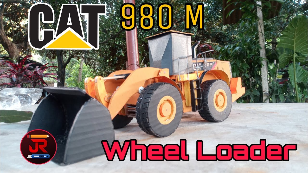 CAT 980M |How to make a wheel loader from cardboard