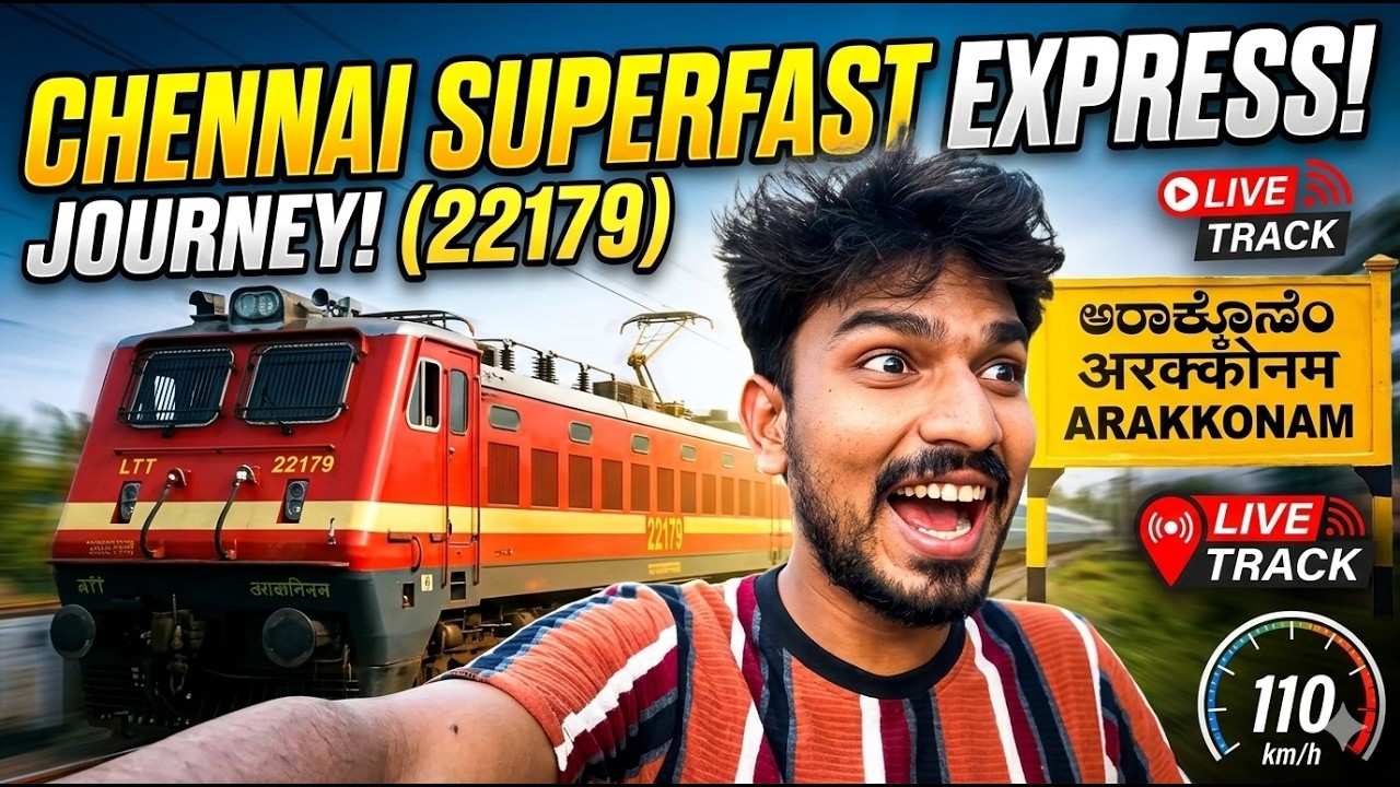 22179 LTT Chennai Central Super Fast Express || Mumbai to Chennai Train Journey || Arjit Ramani