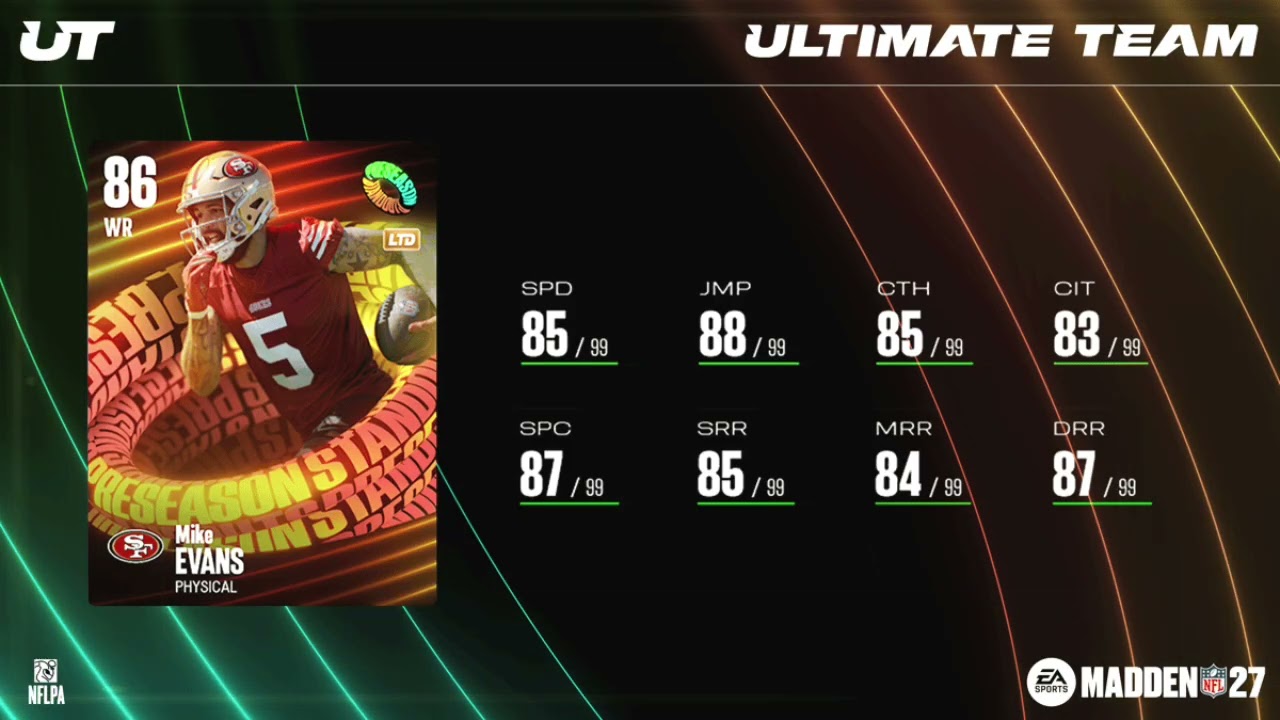 WR Mike Evans LTD MUT 27 #CapCut #easports #easportsmadden #ultimateteam #mut