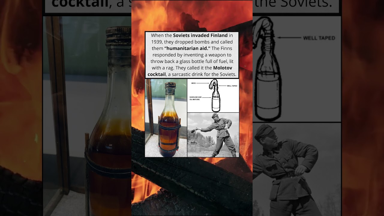 The Weapon Invented as a Joke, Molotov Cocktail🔥🍸