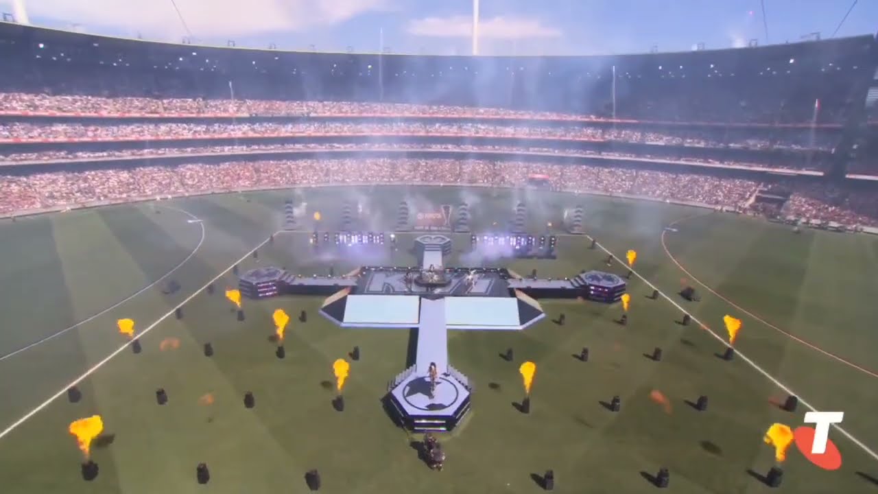 KISS at AFL Grand final: Footage by JoyMechanix 3D Cable Cam System