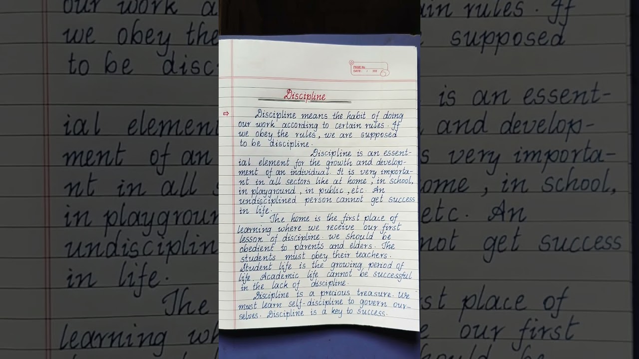 Discipline essay in English importance of discipline #students #life #school #sch