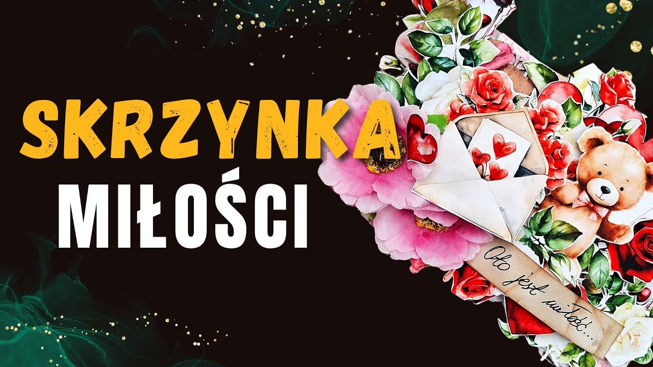 Walentynkowa skrzynka mixed media | Scrapbooking krok po kroku