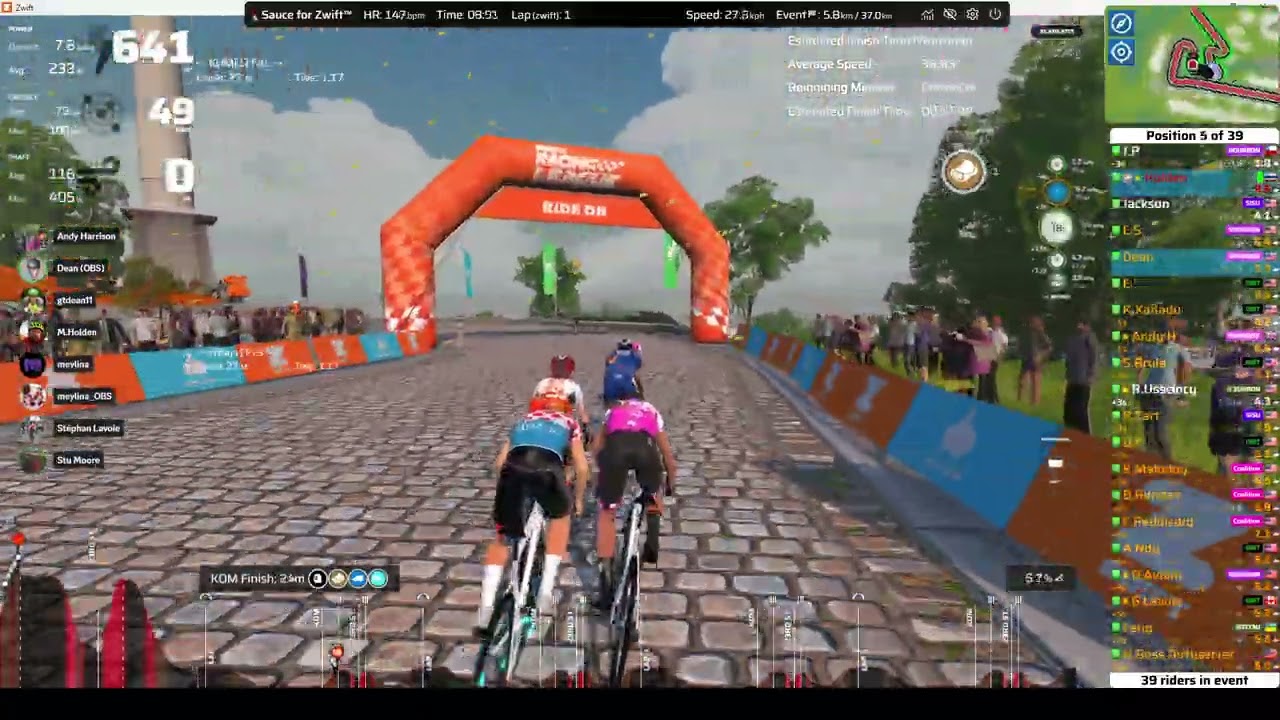 2026 02 03 ZRL - Open Amber Dev League Division1 (B) on Cobbled Climbs (Surprise)